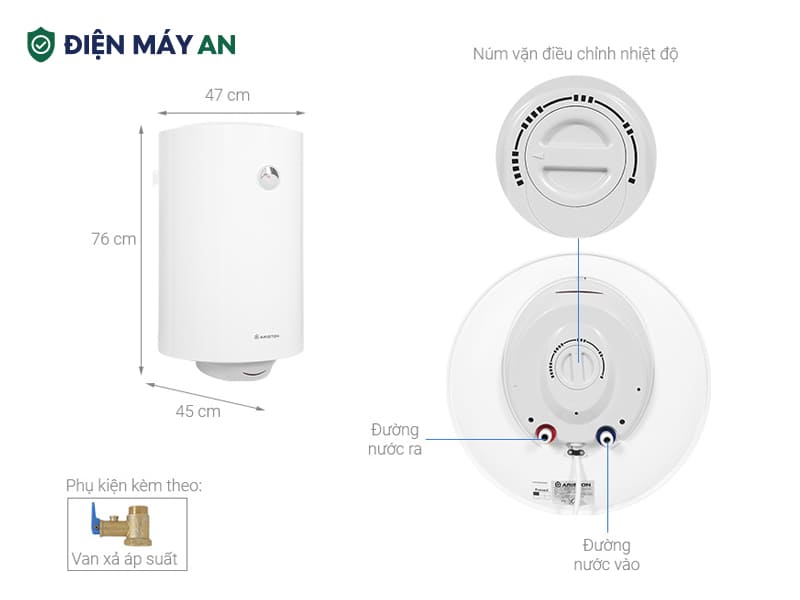 Bình nóng lạnh Ariston 80 lít PRO R 80 V 2.5 FE